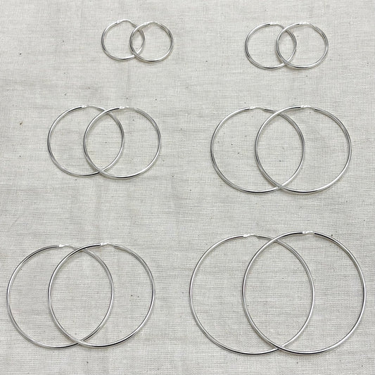Boucles D'Oreilles Argent 925 Créoles
