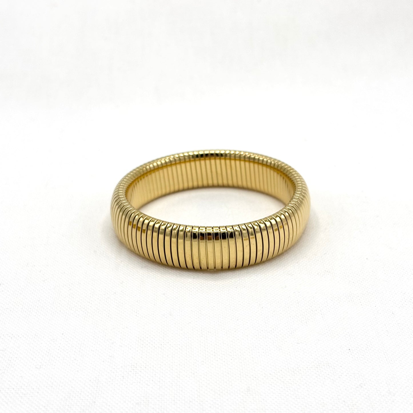 Bracelet Jonc Tubogas Acier Inoxydable Doré