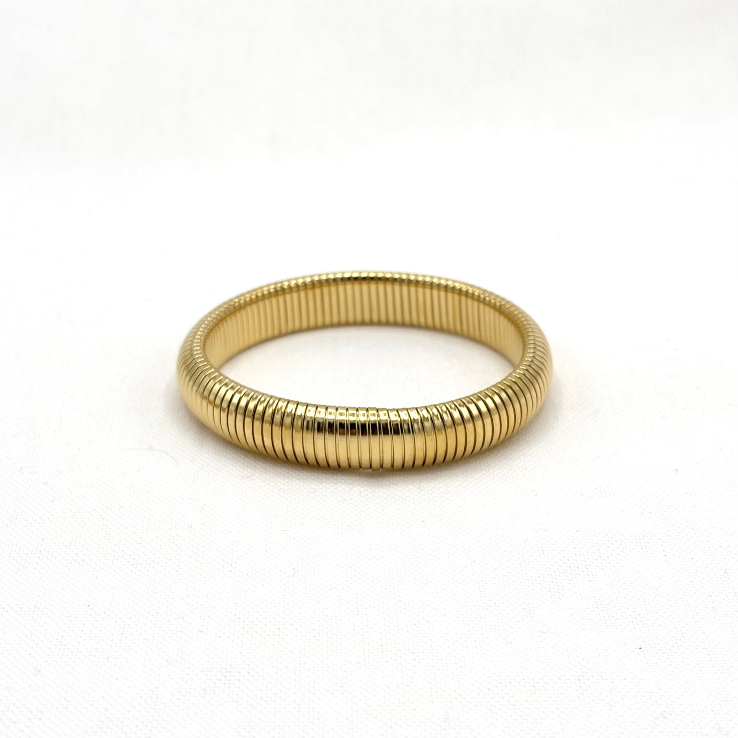 Bracelet Jonc Tubogas Acier Inoxydable Doré