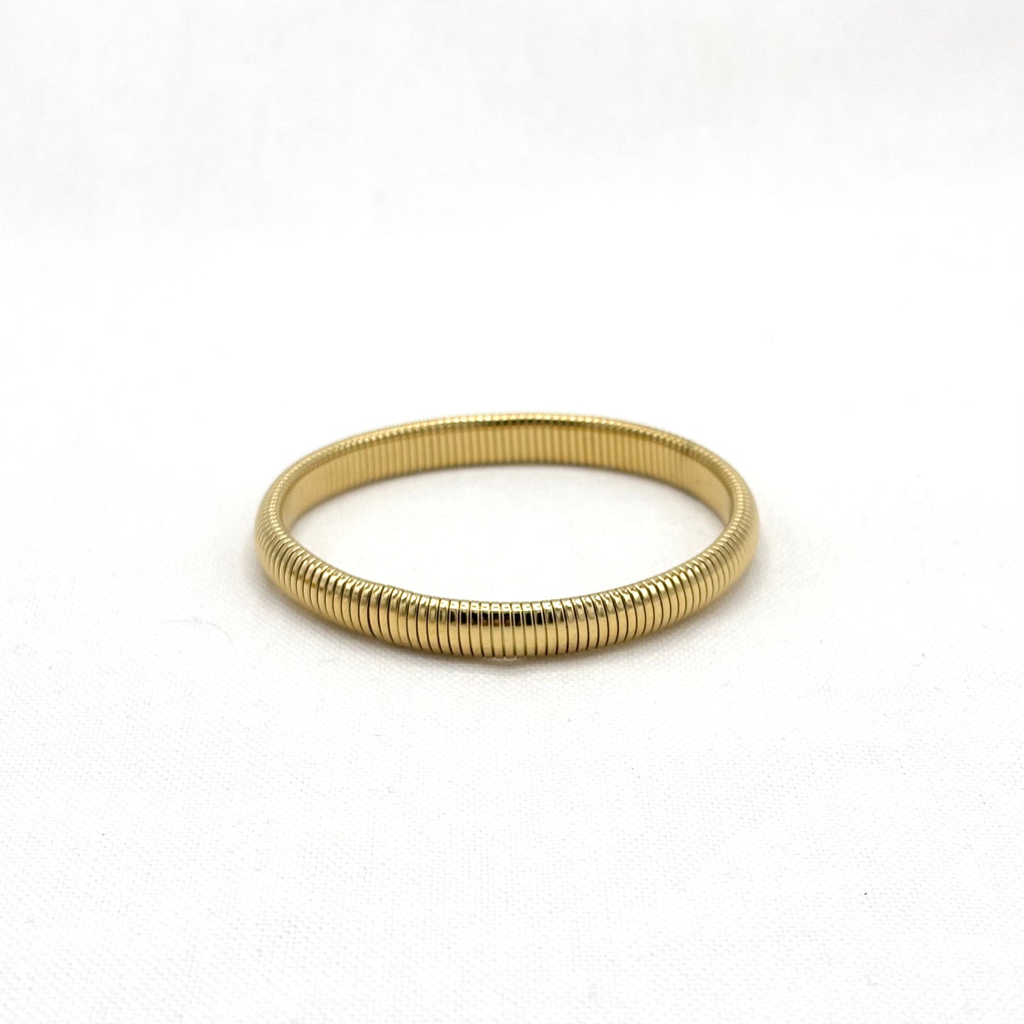 Bracelet Jonc Tubogas Acier Inoxydable Doré