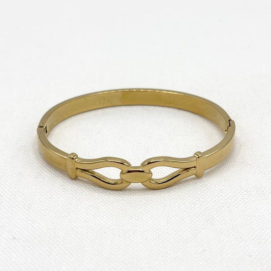 Bracelet Jonc Acier Inoxydable Doré