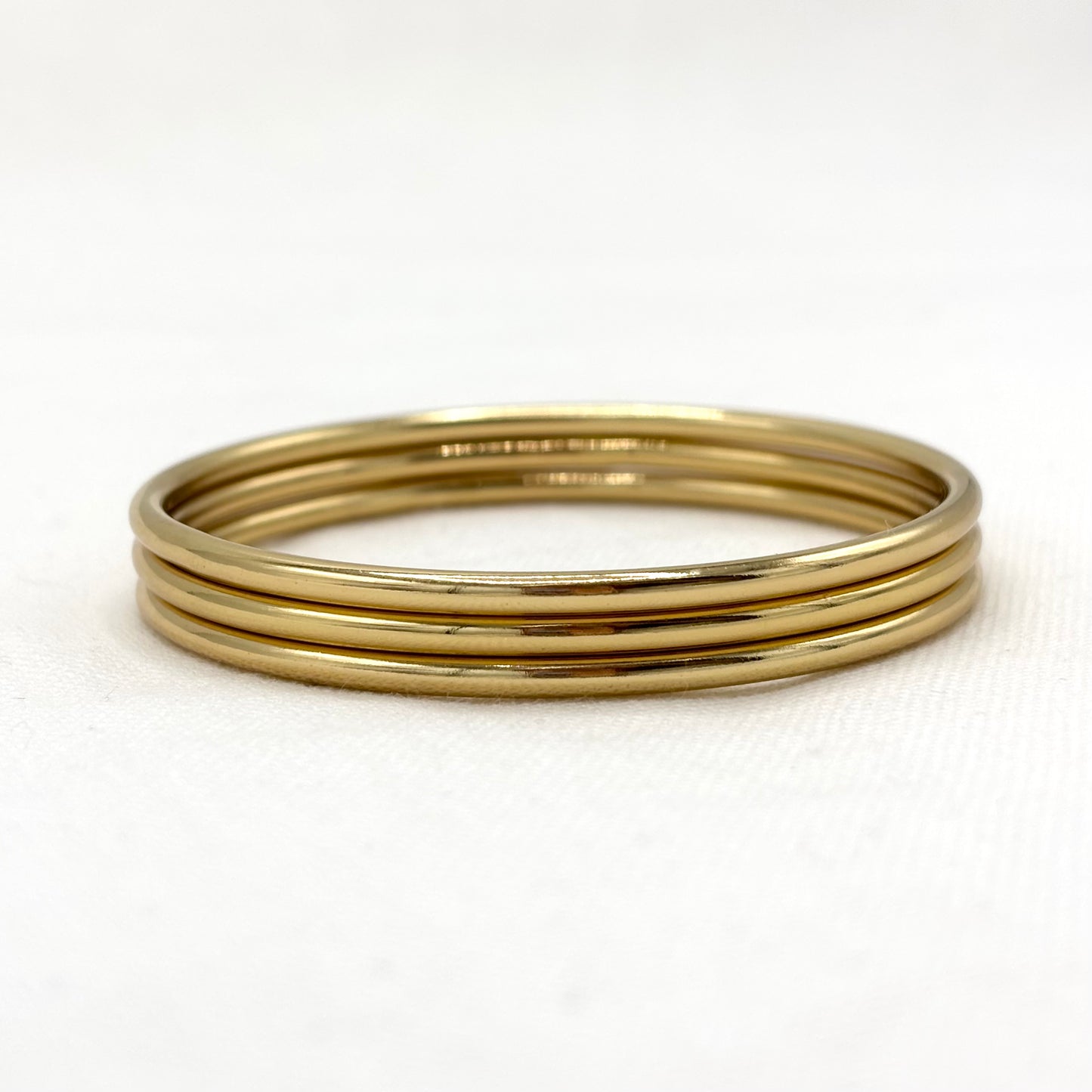 Bracelets 3 Anneaux Acier Inoxydable Doré