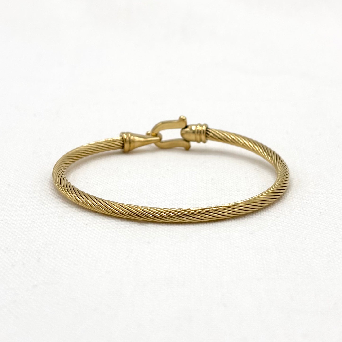 Bracelet Torsade Acier Inoxydable Doré