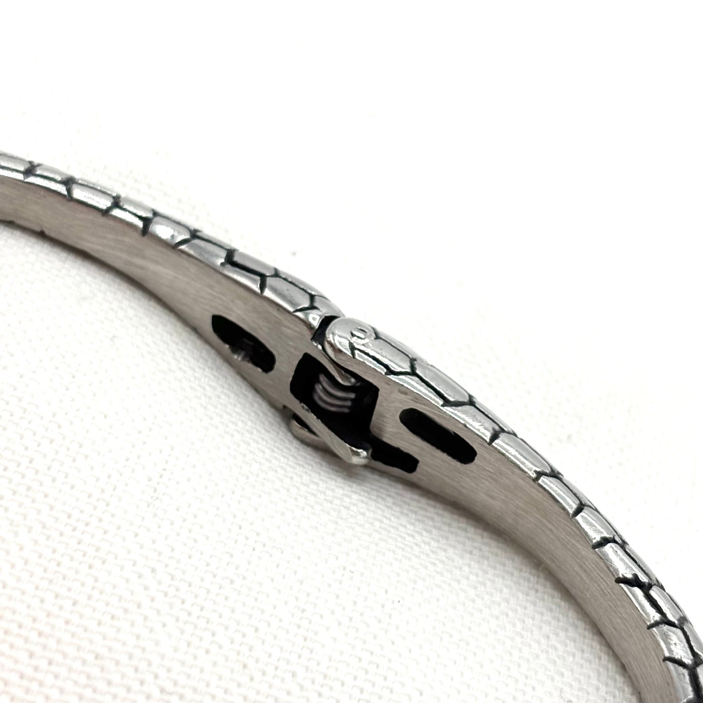 Bracelet Serpent Acier Inoxydable Blanc