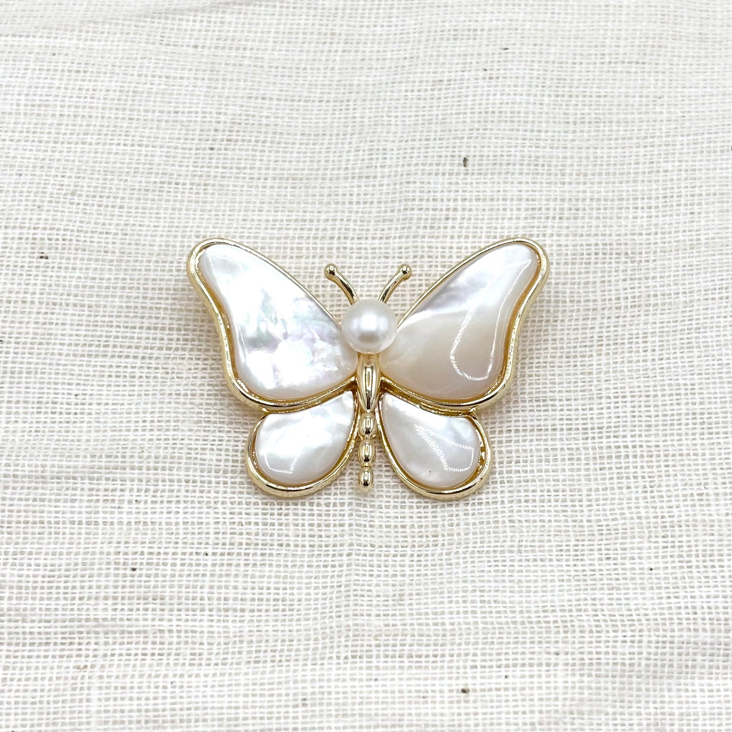 Broche Papillon En Nacre