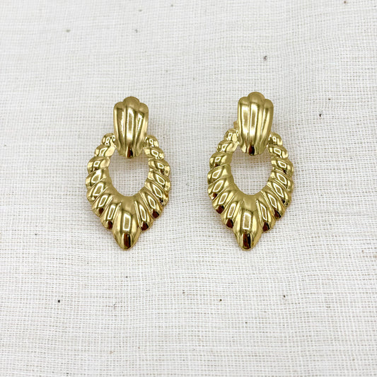Boucles D'Oreilles Acier Inoxydable Doré