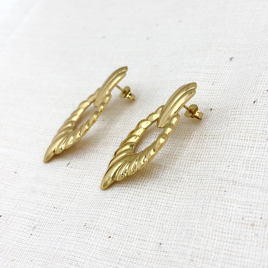 Boucles D'Oreilles Acier Inoxydable Doré