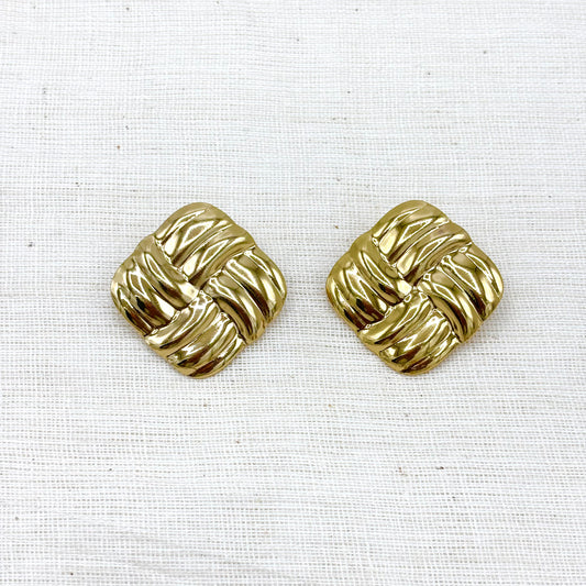 Boucles D'Oreilles Acier Inoxydable Doré