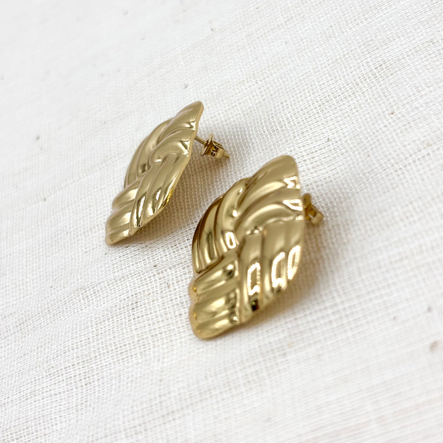 Boucles D'Oreilles Acier Inoxydable Doré