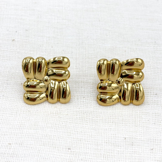 Boucles D'Oreilles Acier Inoxydable Doré