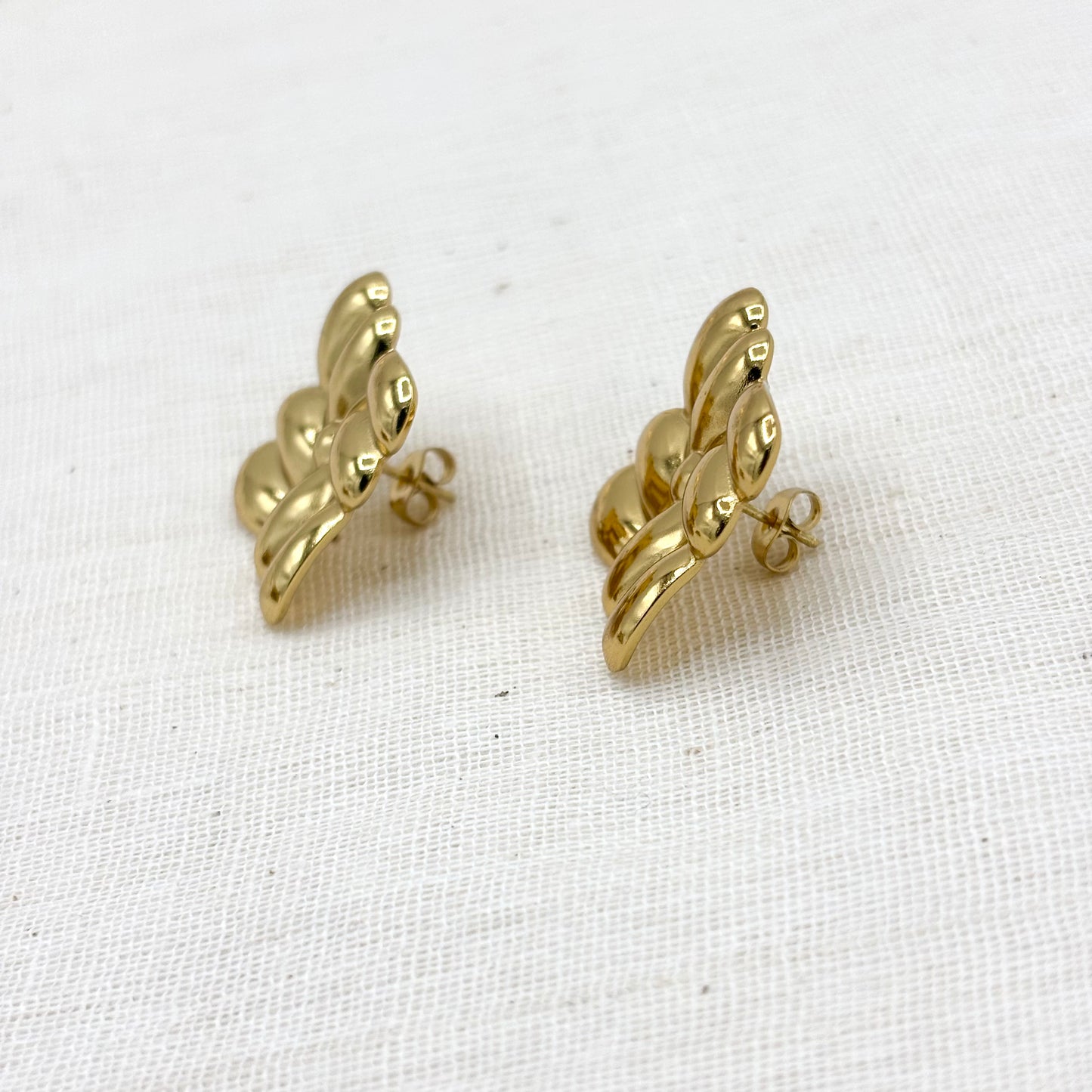Boucles D'Oreilles Acier Inoxydable Doré