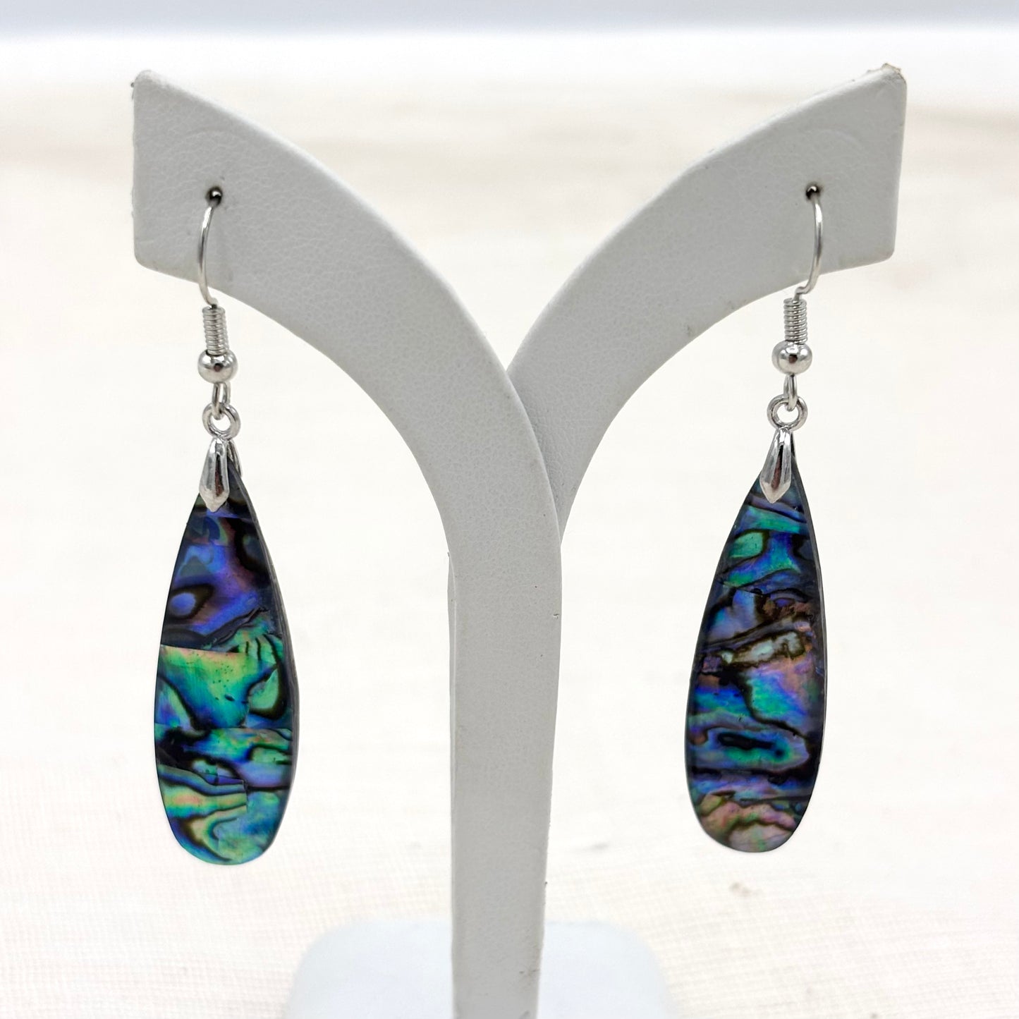 Boucles D'Oreilles Pendantes Nacre Abalone Laiton