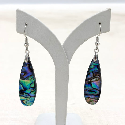 Boucles D'Oreilles Pendantes Nacre Abalone Laiton