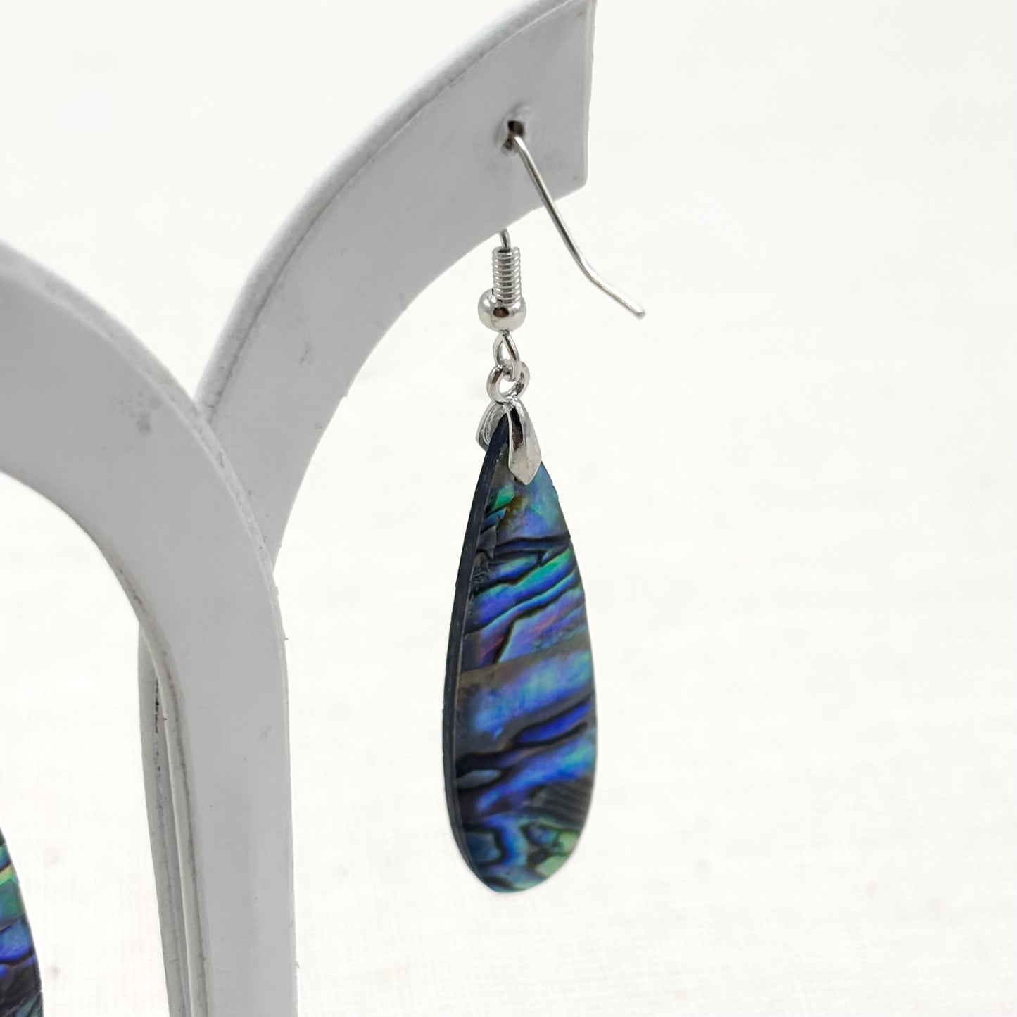 Boucles D'Oreilles Pendantes Nacre Abalone Laiton