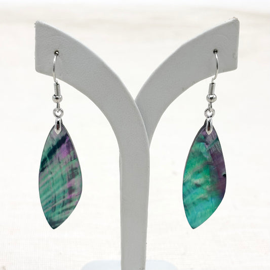 Boucles D'Oreilles Nacre Abalone Laiton