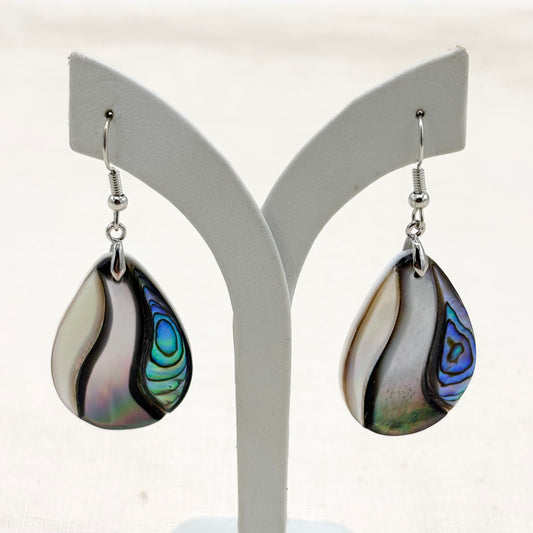 Boucles D'Oreilles Nacre Abalone Laiton
