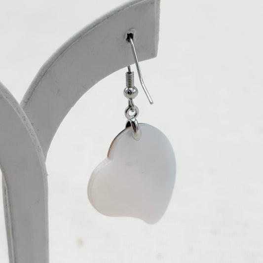 Boucles D'Oreilles Cœur Nacre Abalone Laiton