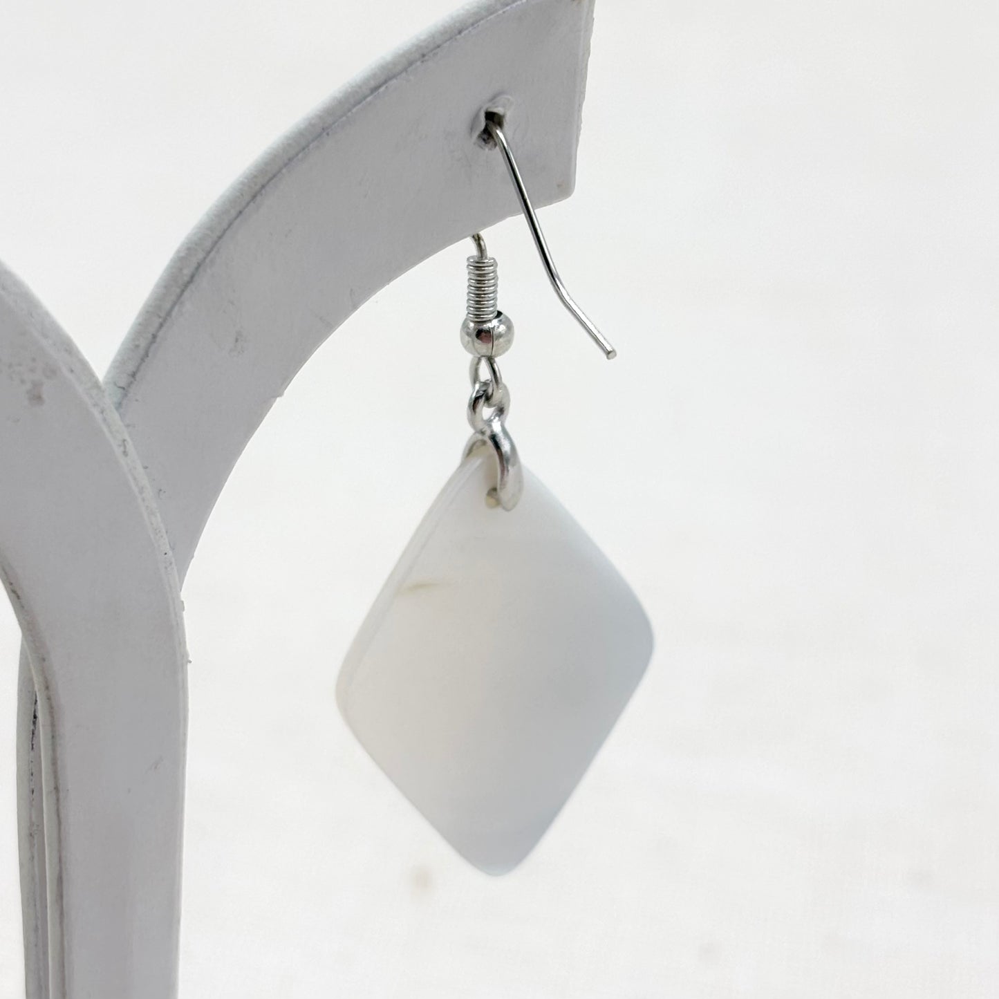 Boucles D'Oreilles Losange Nacre Abalone Laiton