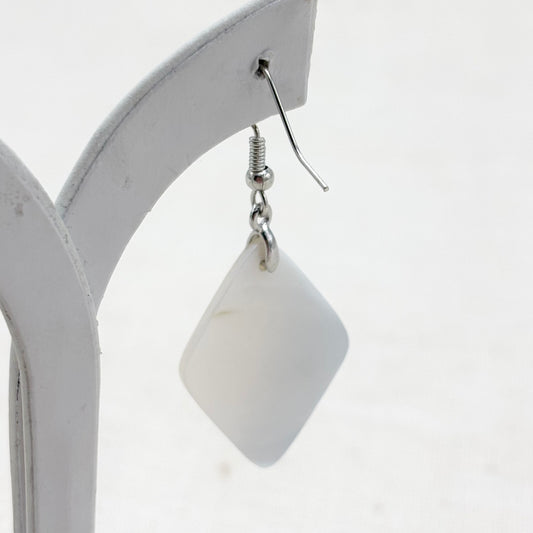 Boucles D'Oreilles Losange Nacre Abalone Laiton