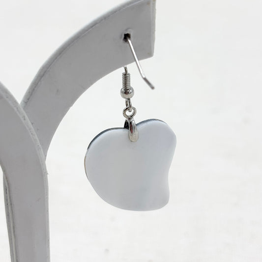 Boucles D'Oreilles Cœur Nacre Abalone Laiton