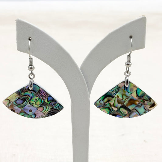 Boucles D'Oreilles Nacre Abalone Laiton