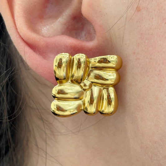 Boucles D'Oreilles Acier Inoxydable Doré
