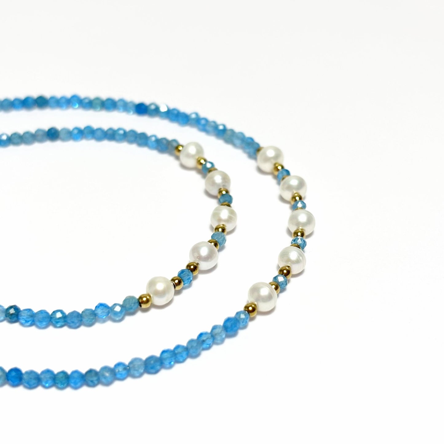 Collier Bracelet Pierre Naturelle Perle D'Eau Douce