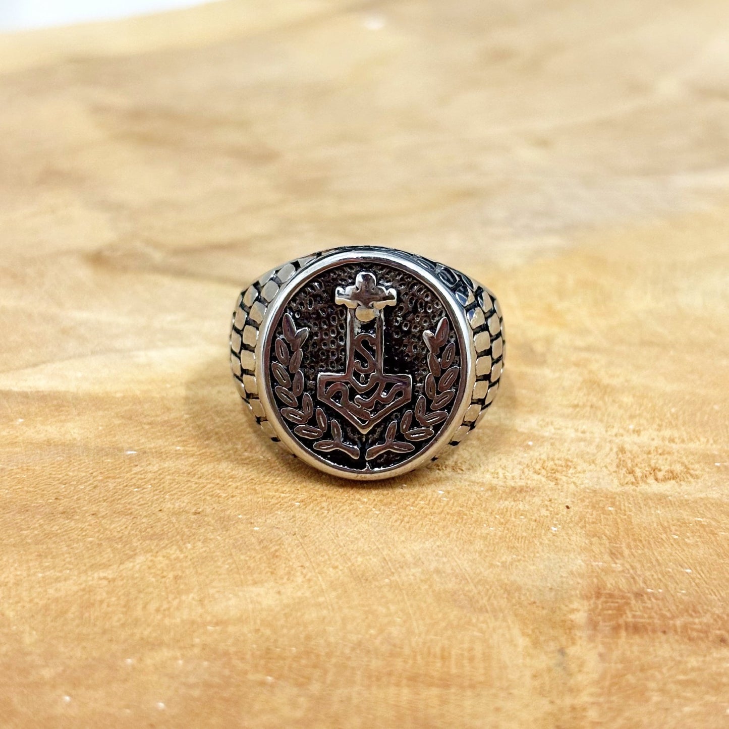 Bague Chevalière Acier Inoxydable Mjölnir