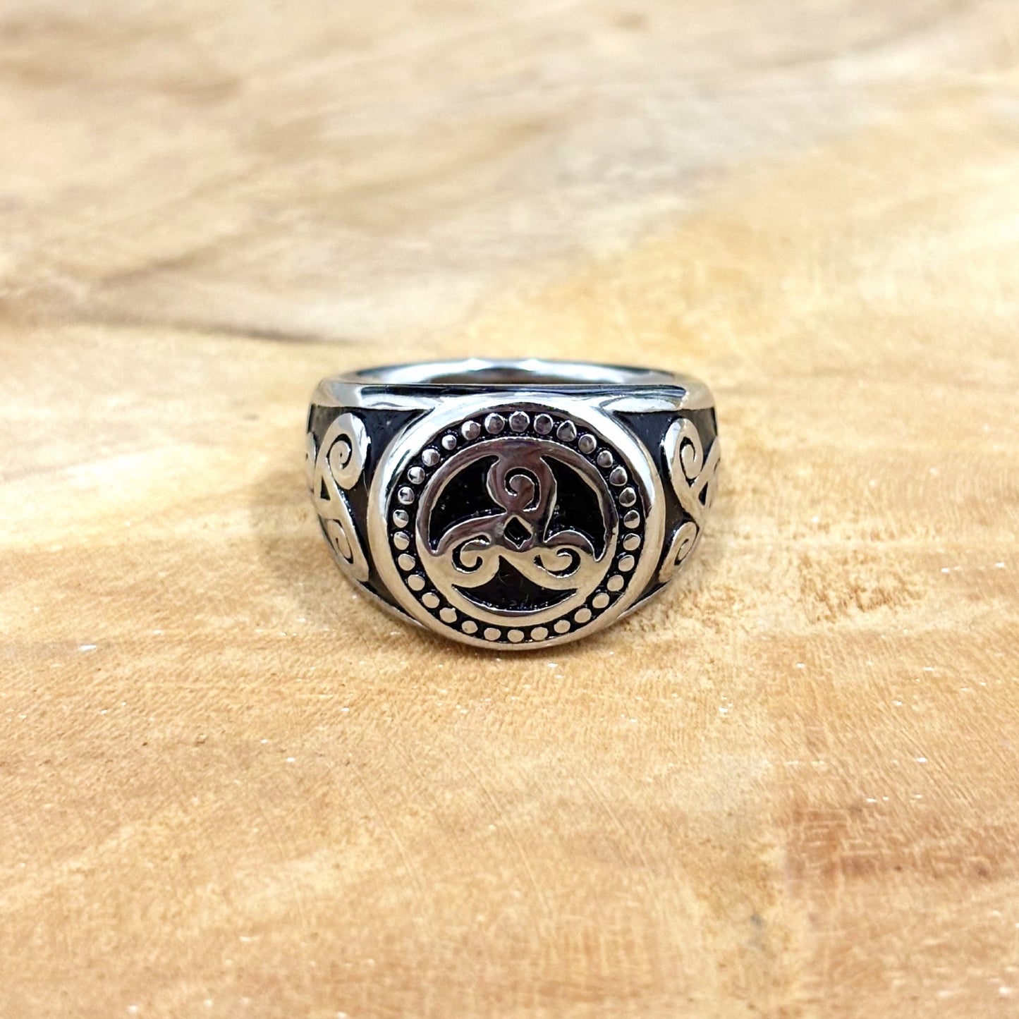 Bague Chevalière Acier Inoxydable Triskell