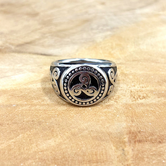 Bague Chevalière Acier Inoxydable Triskell