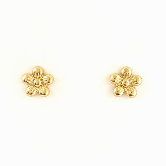 Boucles D'Oreilles Acier Inoxydable Doré Fleur