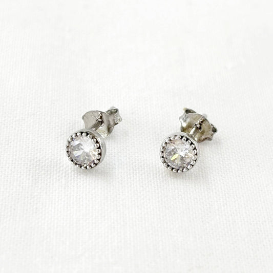 Boucles D'Oreilles Argent 925 1.20G Strass