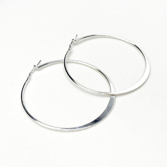 Boucles D'oreilles Créoles Argent 925