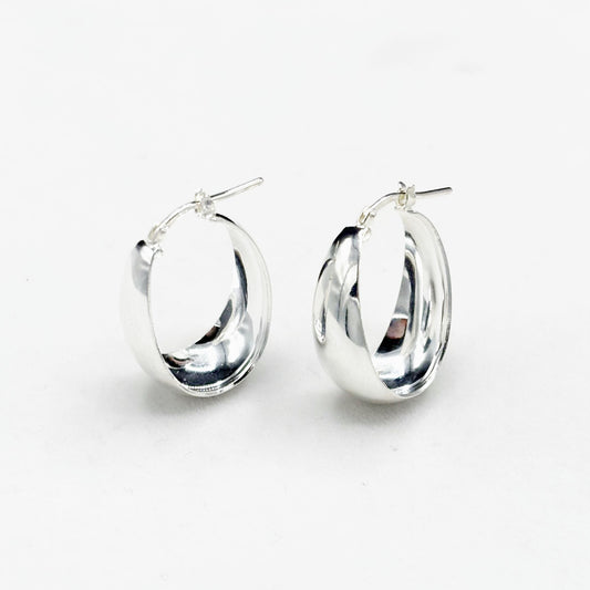 Boucles D'oreilles Créoles Argent 925