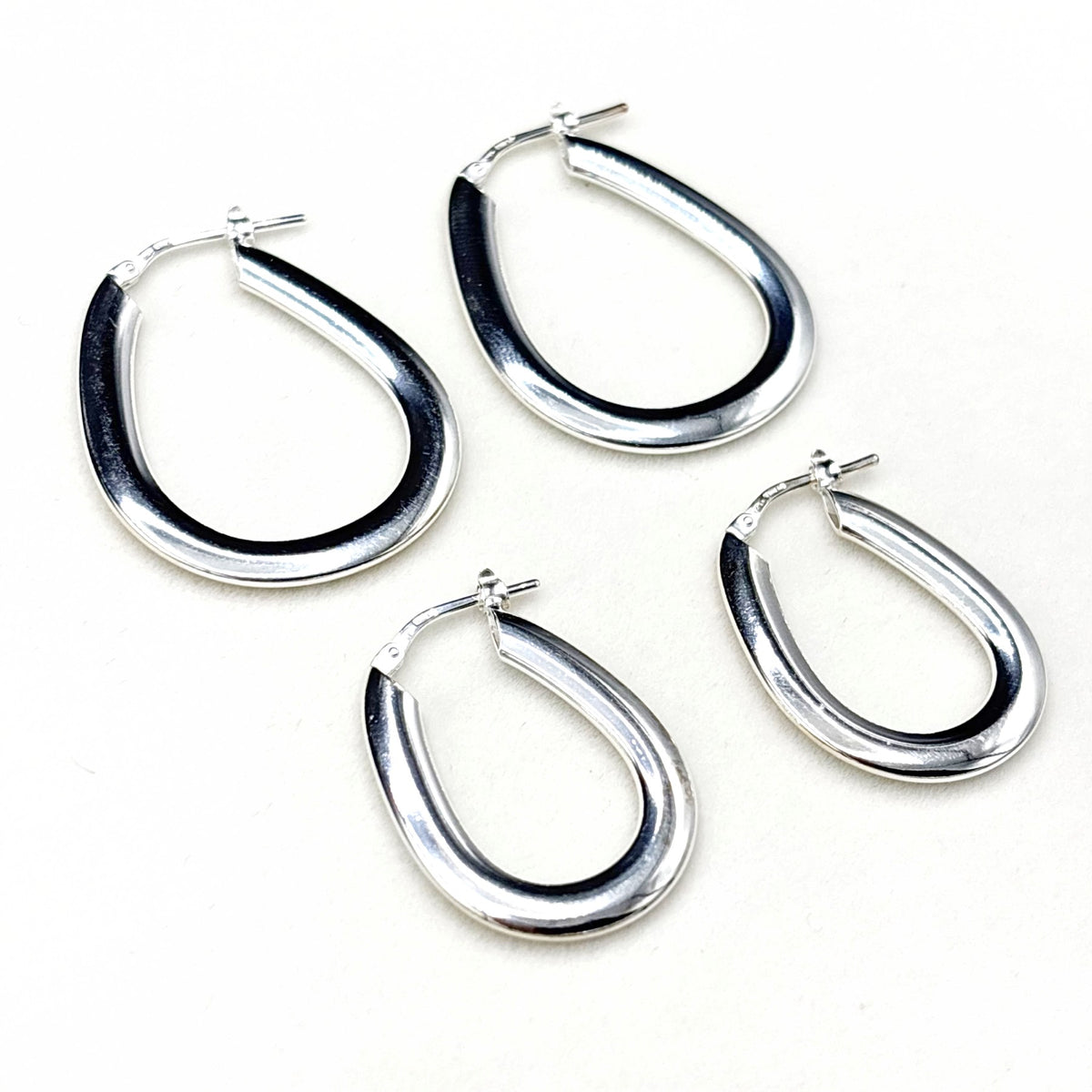 Boucles D'oreilles Créoles Argent 925
