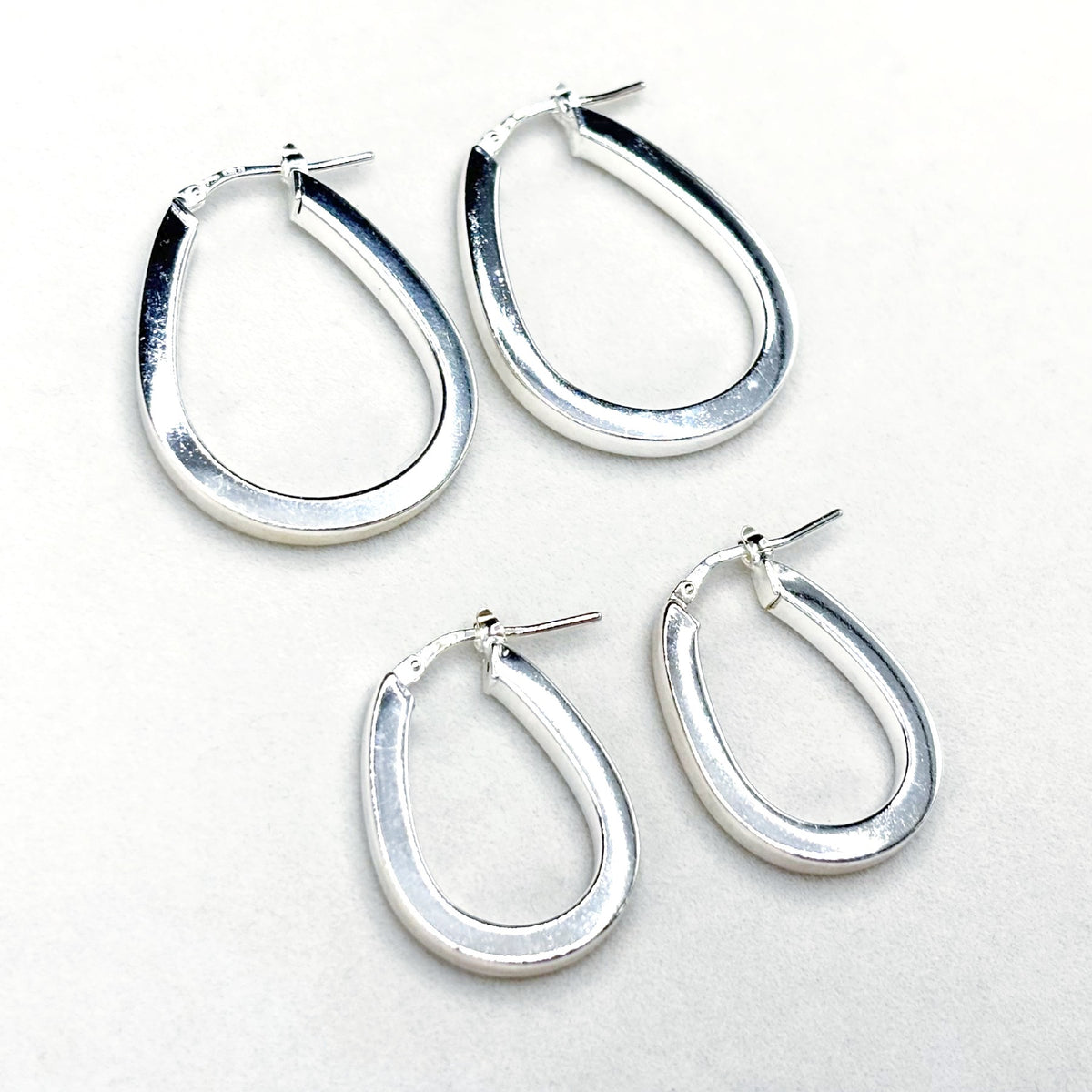 Boucles D'oreilles Créoles Argent 925