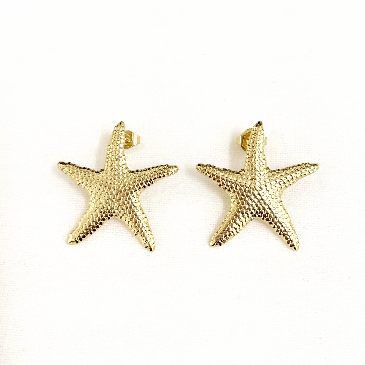 Boucles D'Oreilles Acier Inoxydable Etoile De Mer