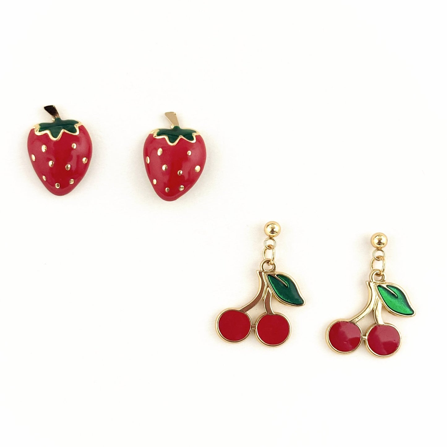 Boucles D'Oreilles Acier Inoxydable Fruits