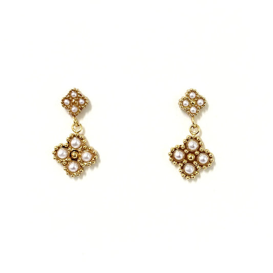 Boucles D'Oreilles Acier Inoxydable Trèfles