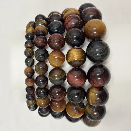 Bracelet Pierre 3 Yeux De Tigre Taureau Faucon