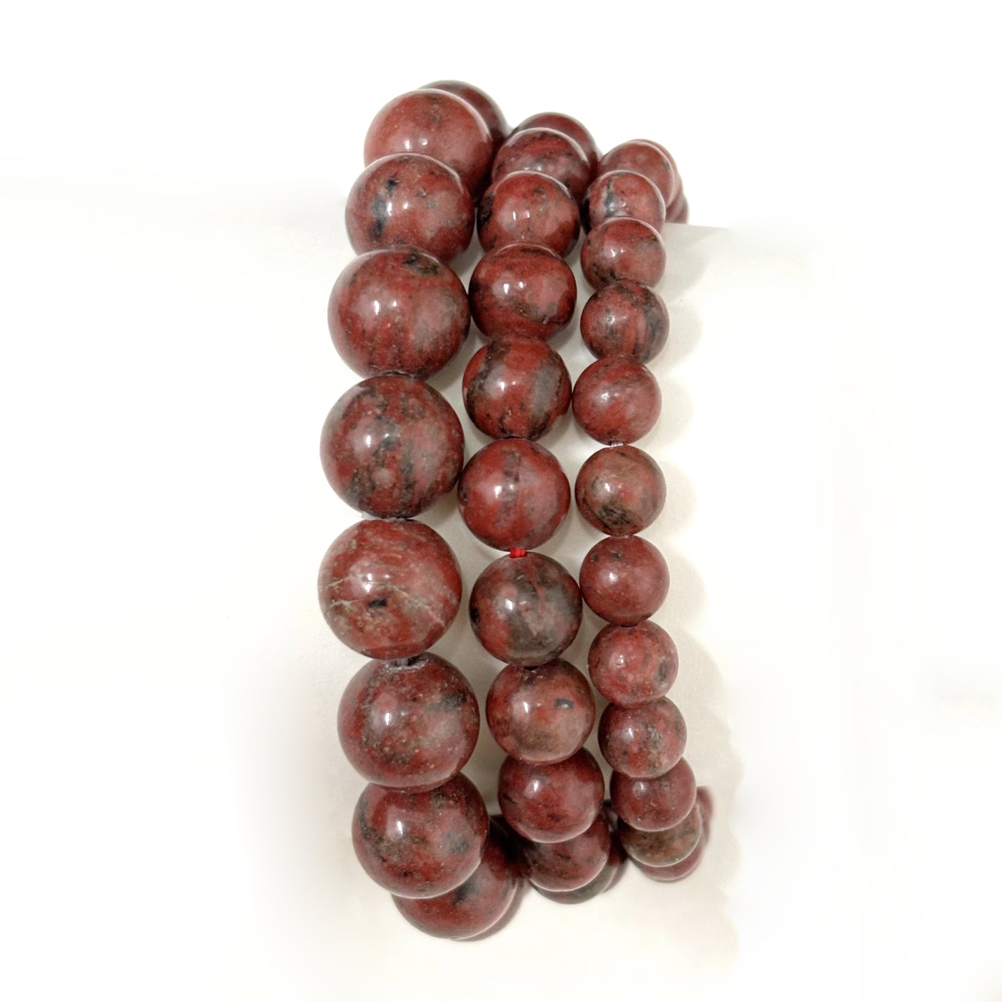 Bracelet Pierre Naturelle Jaspe Rouge