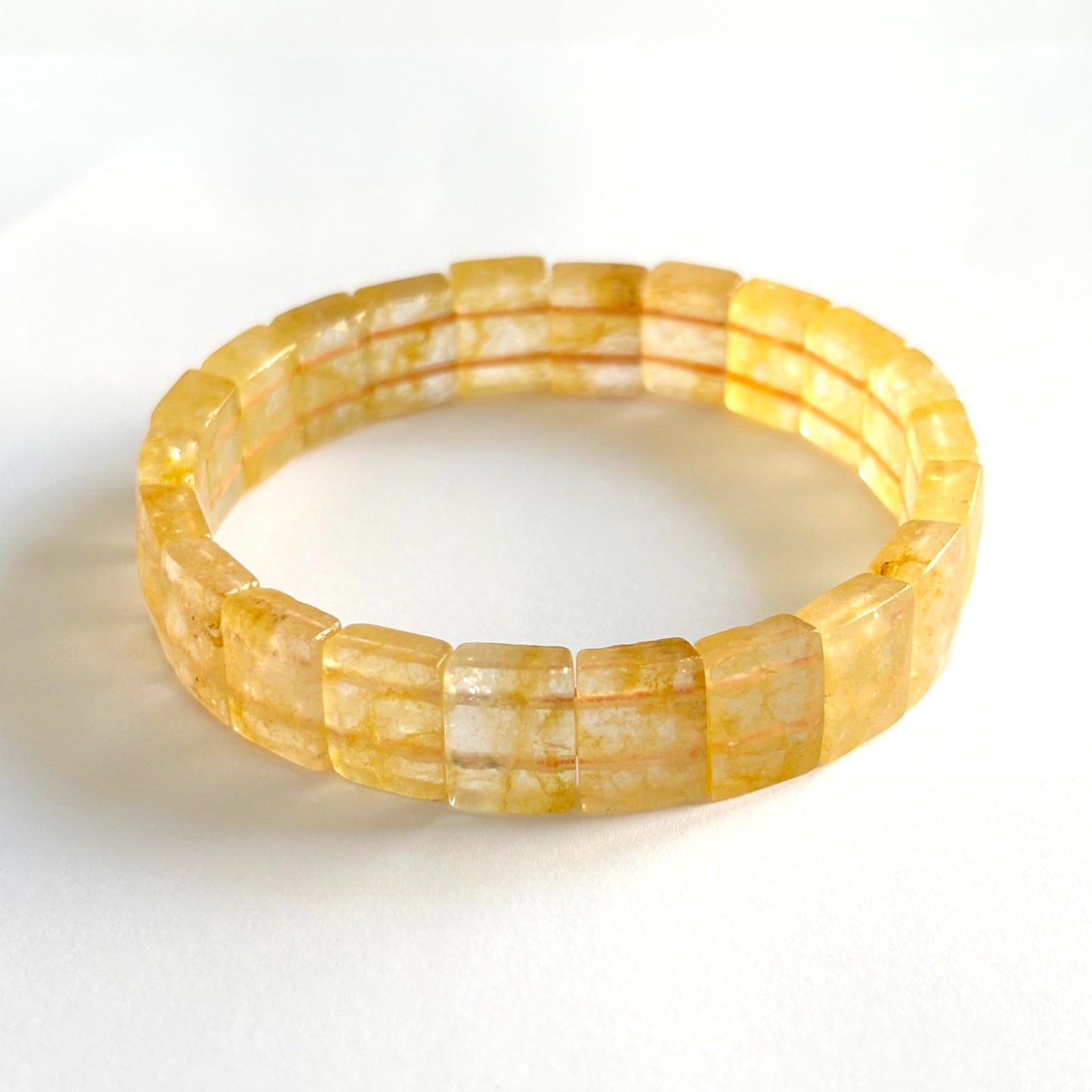 Bracelet Citrine Pierre Naturelle Elastique