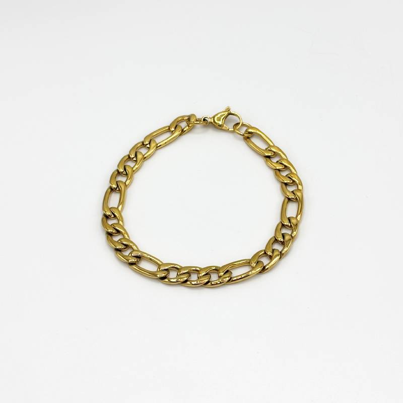 Bracelet Homme Chaine Acier Inoxydable Doré