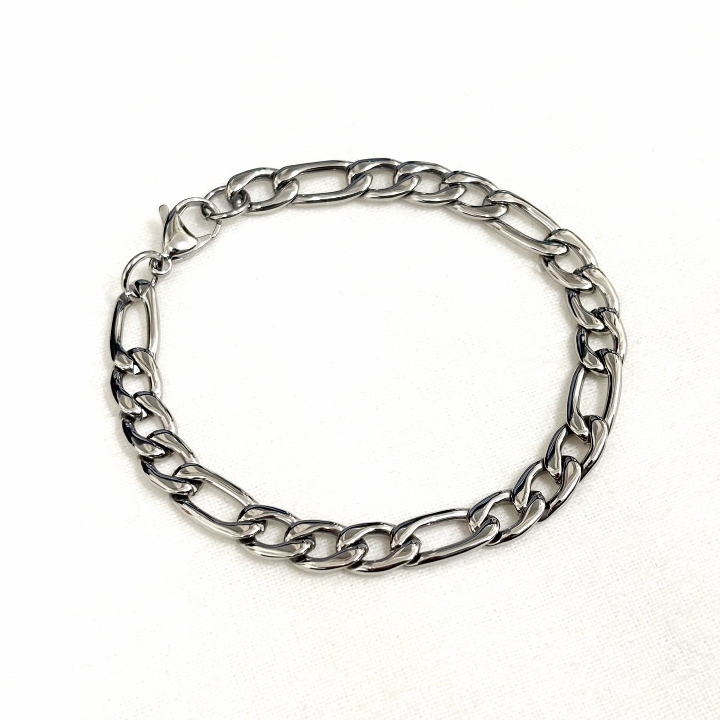 Bracelet Acier Inoxydable Blanc Chaine