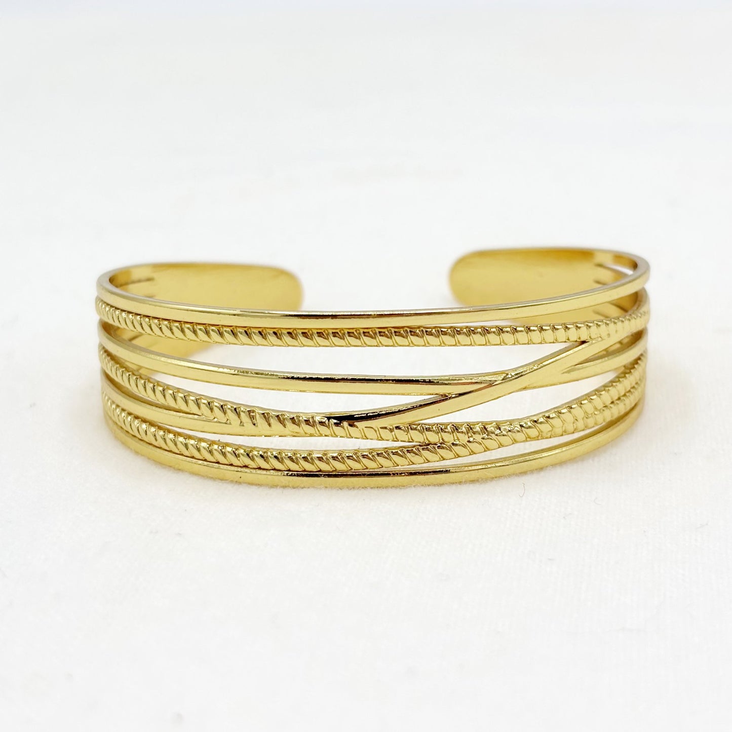 Bracelet Jonc Acier Inoxydable Doré