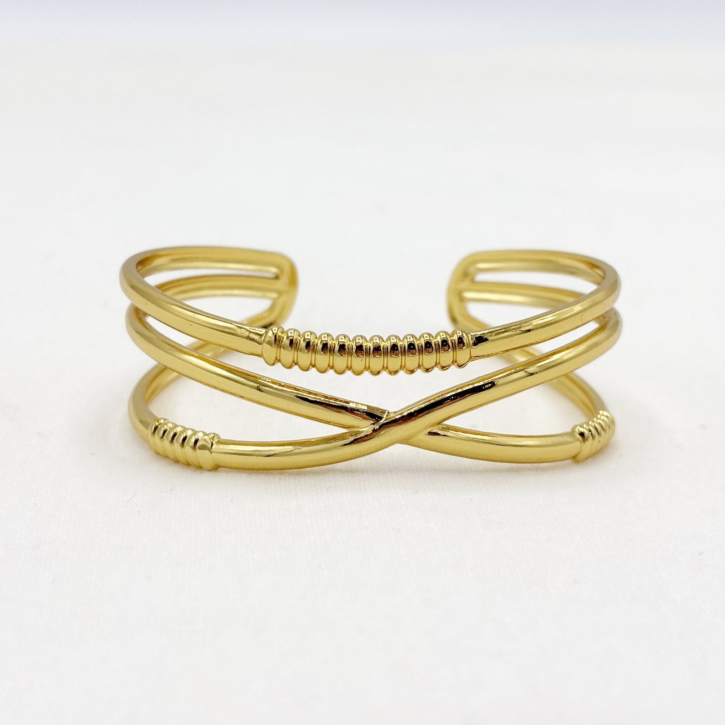 Bracelet Jonc Acier Inoxydable Doré