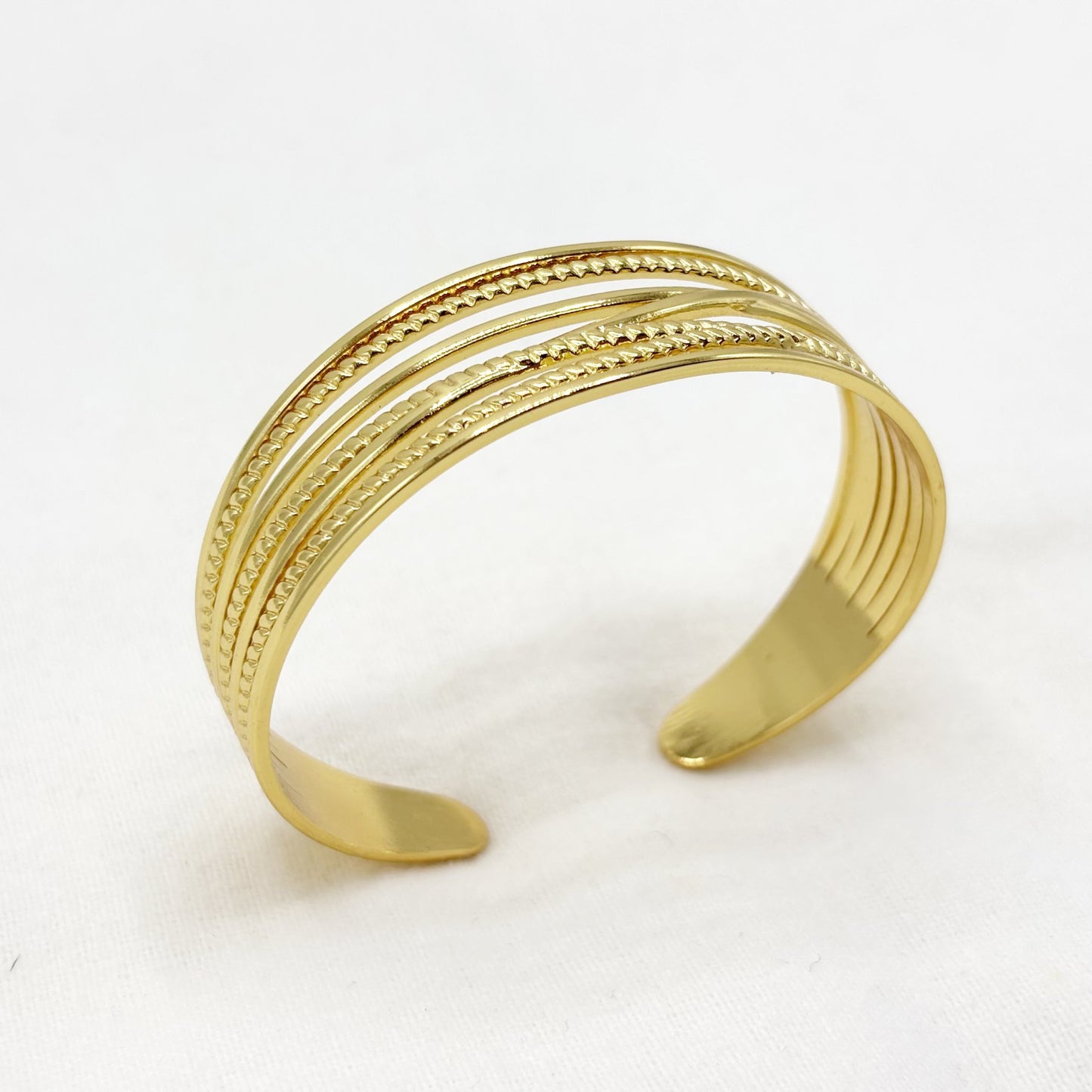 Bracelet Jonc Acier Inoxydable Doré