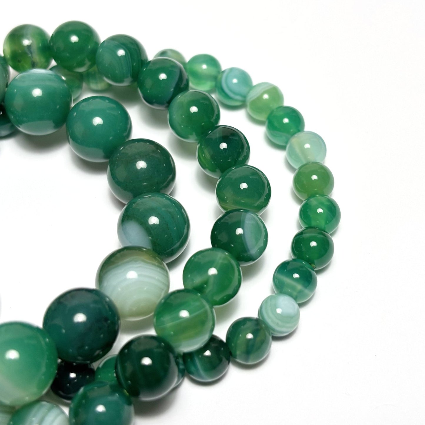 Bracelet Pierre Naturelle Agate Verte