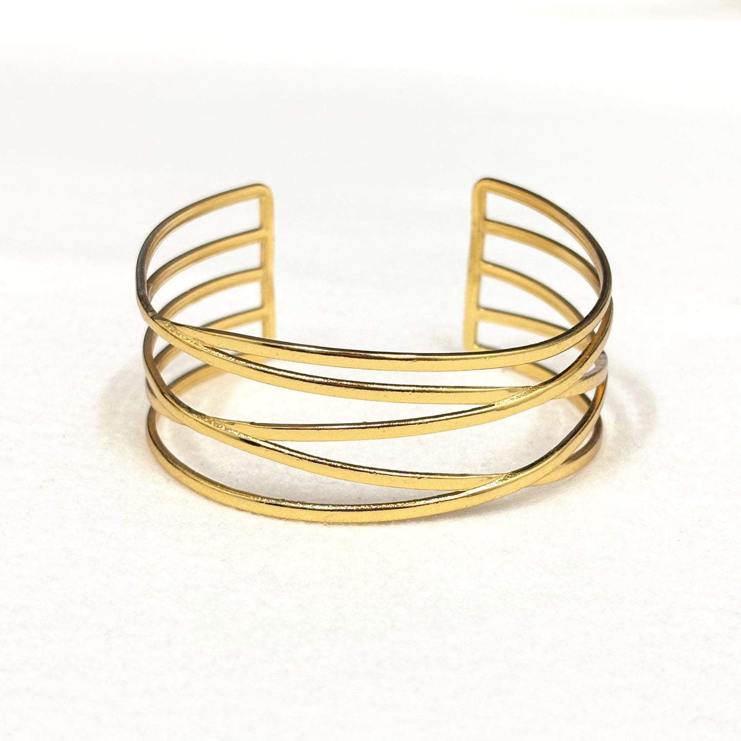 Bracelet Jonc Acier Inoxydable Doré