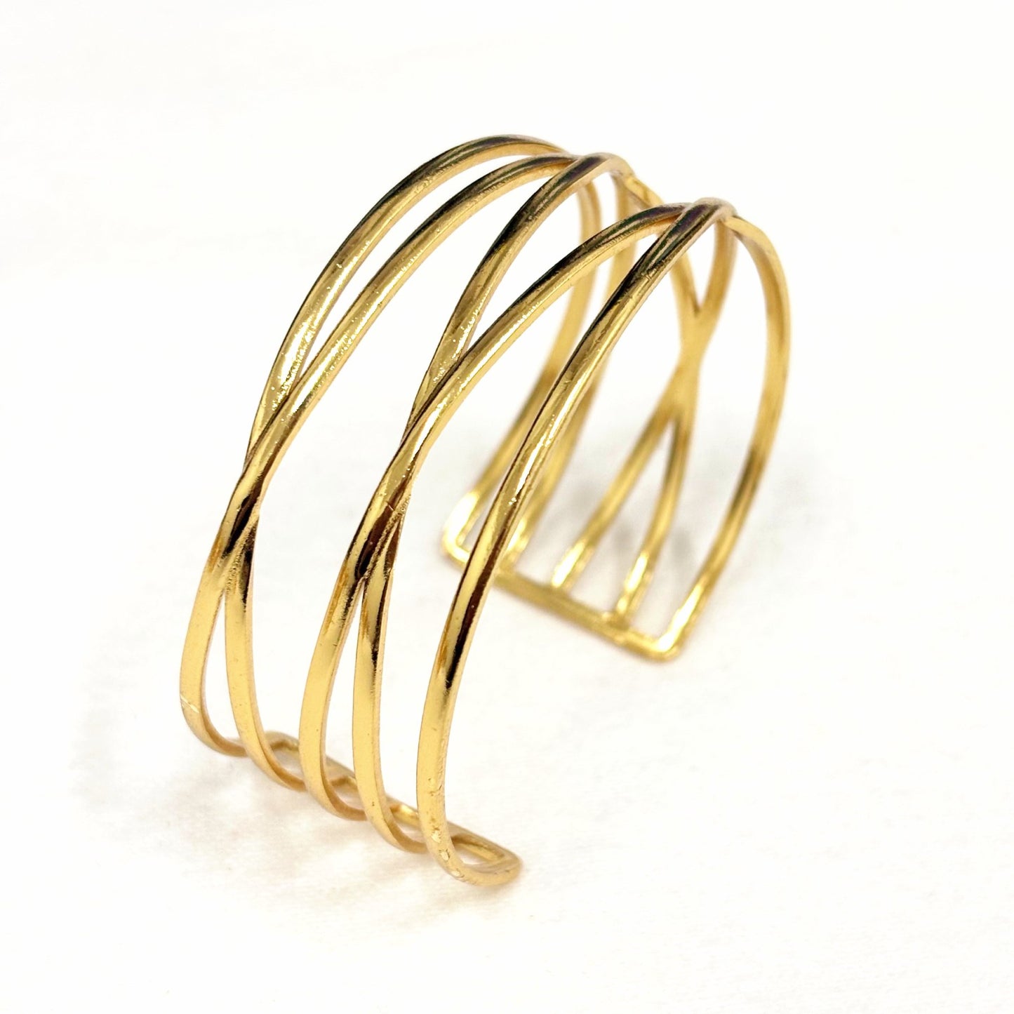 Bracelet Jonc Acier Inoxydable Doré